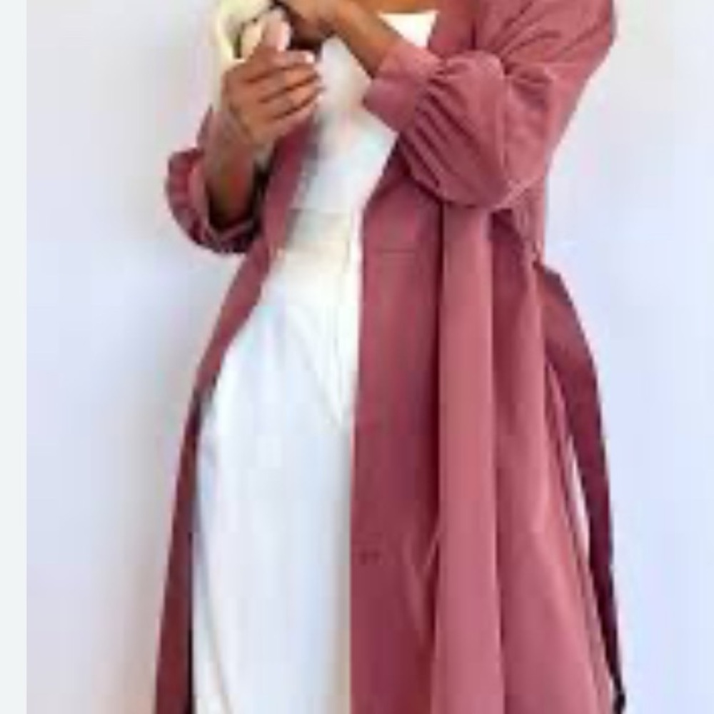 Lady by Ash Elegant Mauve Trench Coat - Picture 6 of 9